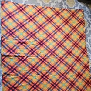 Plaid Orange & Blue Soft Throw Blanket